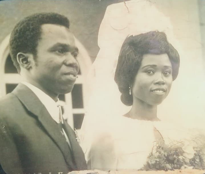 Sir Louis and Lady Evette Anyanwu on their wedding day